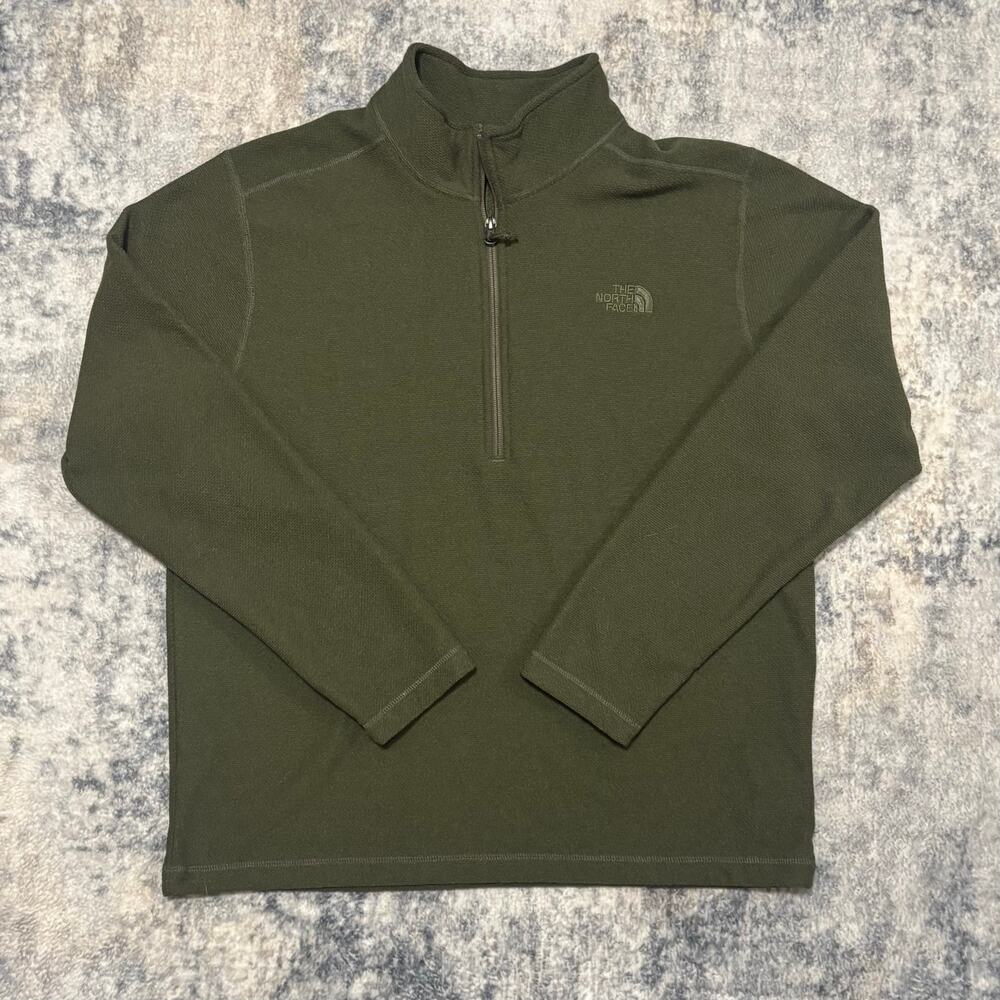 The North Face Quarter Zip Fleece Pullover Olive Green Men’s XL